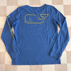 vineyard vines classic whale blue yellow preppy long sleeve